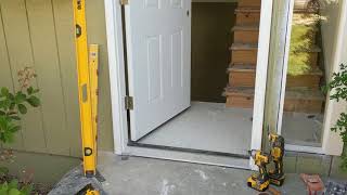 Jeld Wen Front Door Installation  Really crappy products and craftsmanship PART 1 [upl. by Eenafit864]