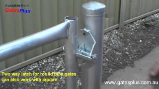 Gate Latch 2 way for round pipe and square [upl. by Aicilyt137]