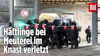 Gefängnismeuterei Polizei stürmt Knast in Thüringen  JVA Untermaßfeld [upl. by Anamor381]